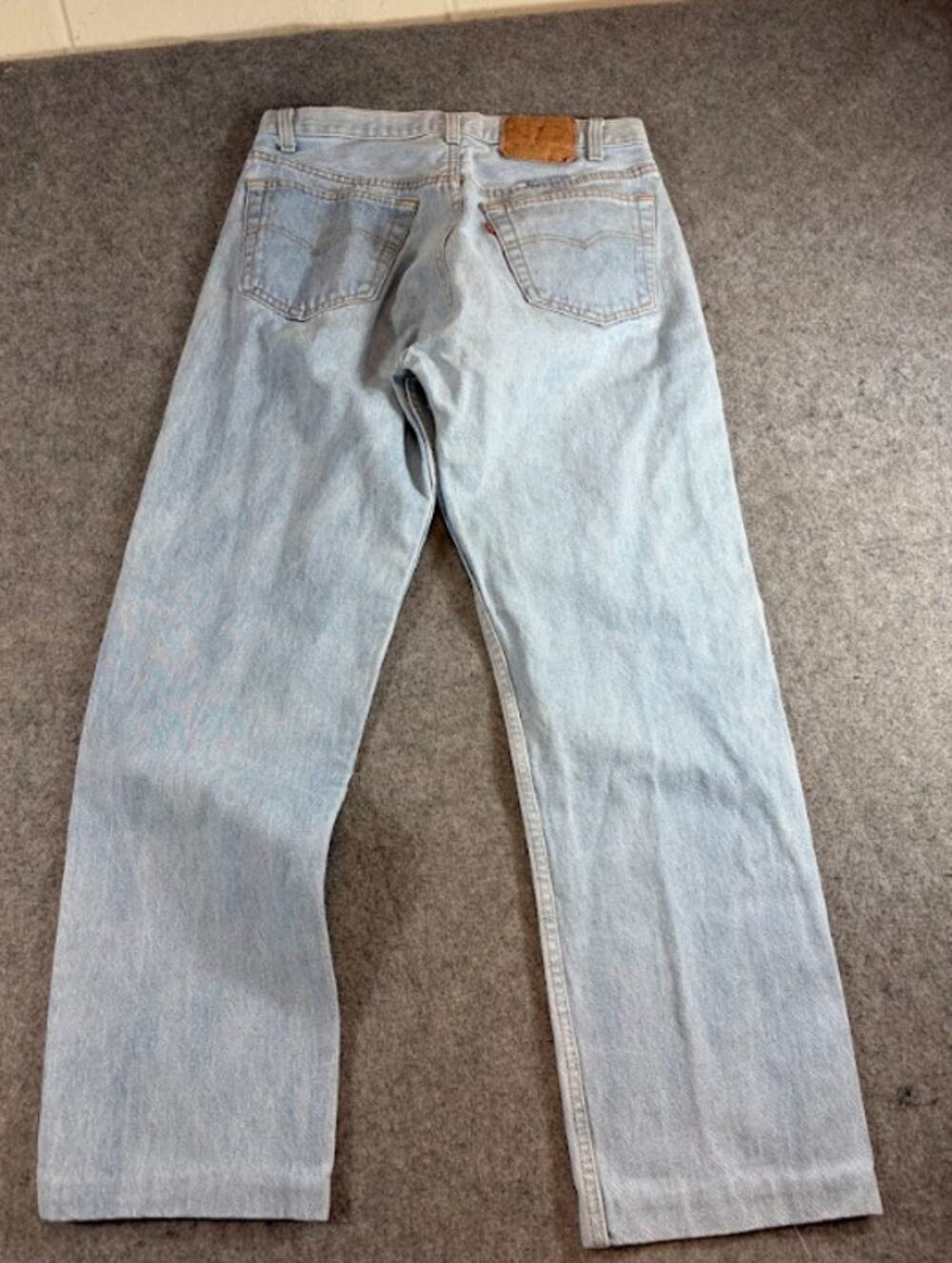 Vintage 80s Levis 501 Red Tab Jeans Mens 32x34 Light Wash Straight Button Fly